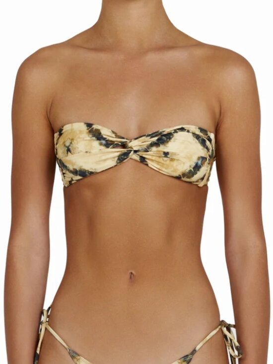 Bamba Other - Bamba Ursula Top Alligator Womens Small Bikini Beach Swimwear Bandeau Style NEW